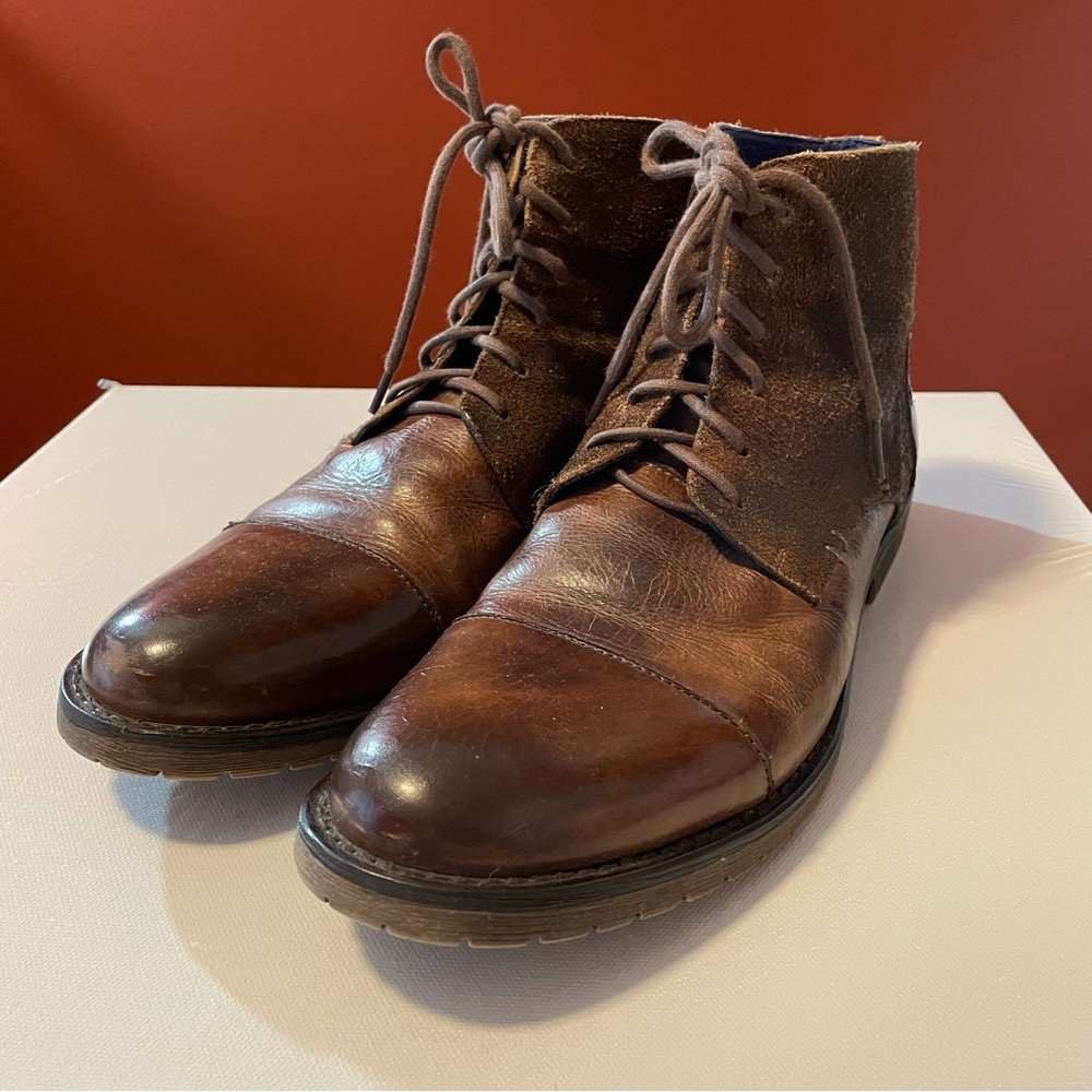 Bed Stu Men’s Dreck Brown Leather & Suede Lace Up Casual‎ Outdoor Boot
